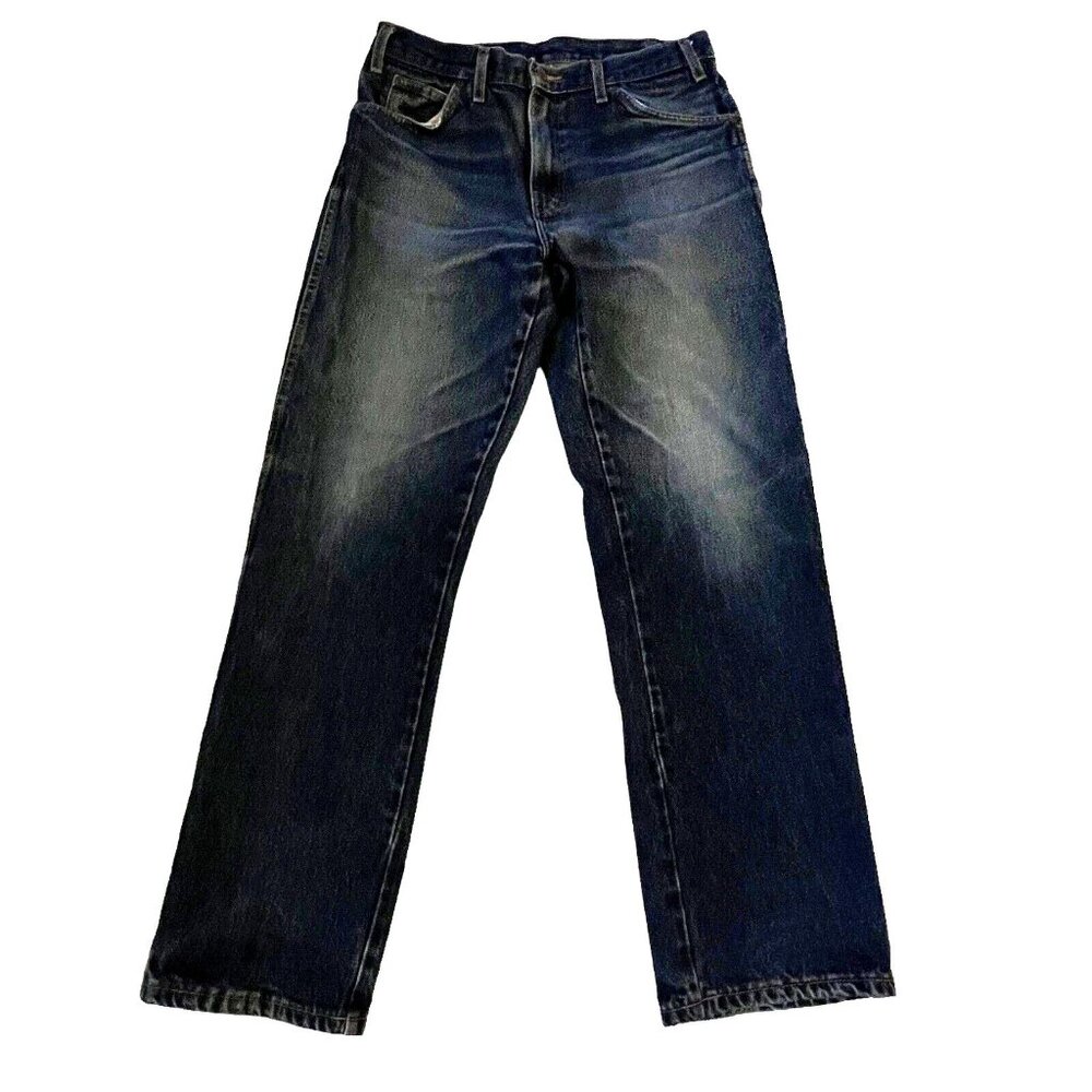 Dickies Mens Blue Jeans 34x32 Distressed Denim Medium Wash Straight Workwear